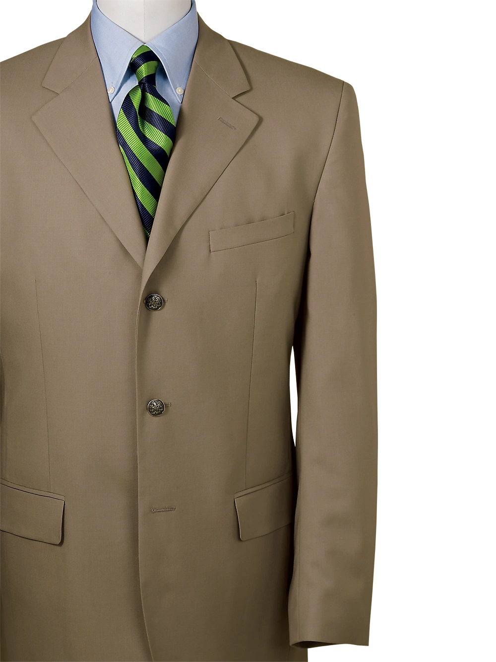 Heritage British Tan Wool Blazer – Effortless Travel Style, Three-Button Classic.