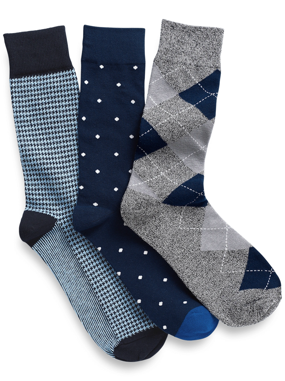 Navy Nights: Premium Cotton Blend Socks - A Luxurious 3-Pack.